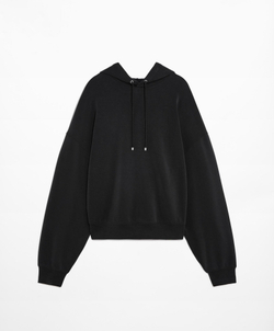 Oysho Толстовка из ткани с начесом, черный