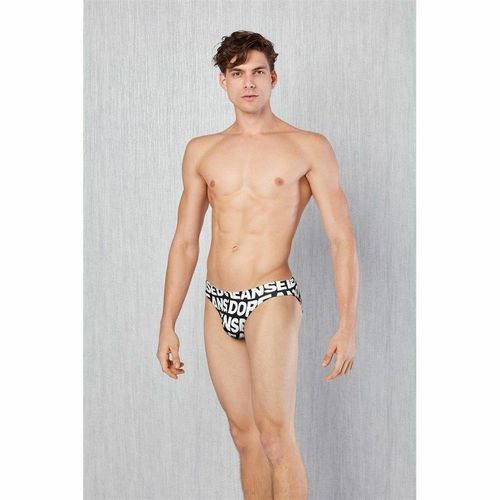 Мужские трусы брифы черные с принтом DOREANSE 1236