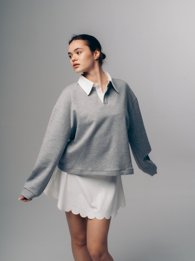 Лонгслив с воротником Polo