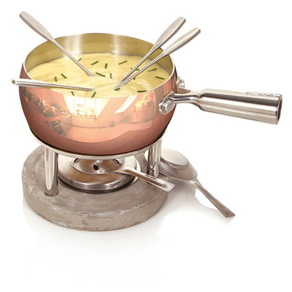 Набор для фондю медный на 4 персоны Boska 20см