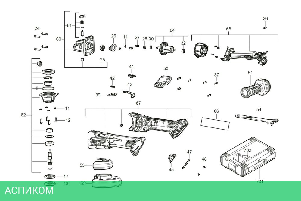 Угловая шлифмашина Milwaukee M18 ONEFSAG125XB-0X FUEL (4933478433)