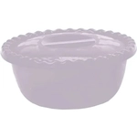 Миска круглая 3л с крышкой чайная роза