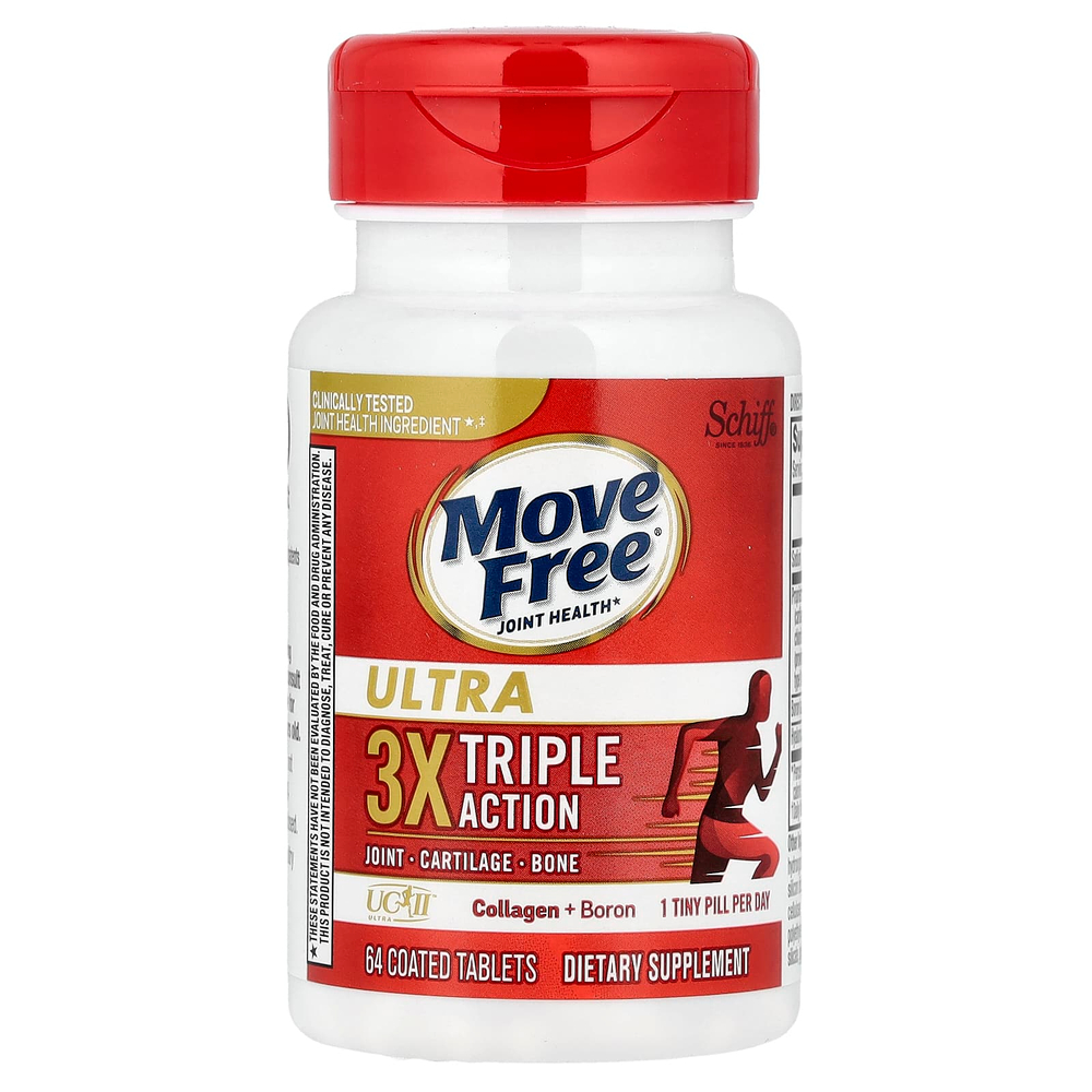 Schiff, Move Free® Joint Health, Ultra, тройное действие, 64 таблетки с оболочкой