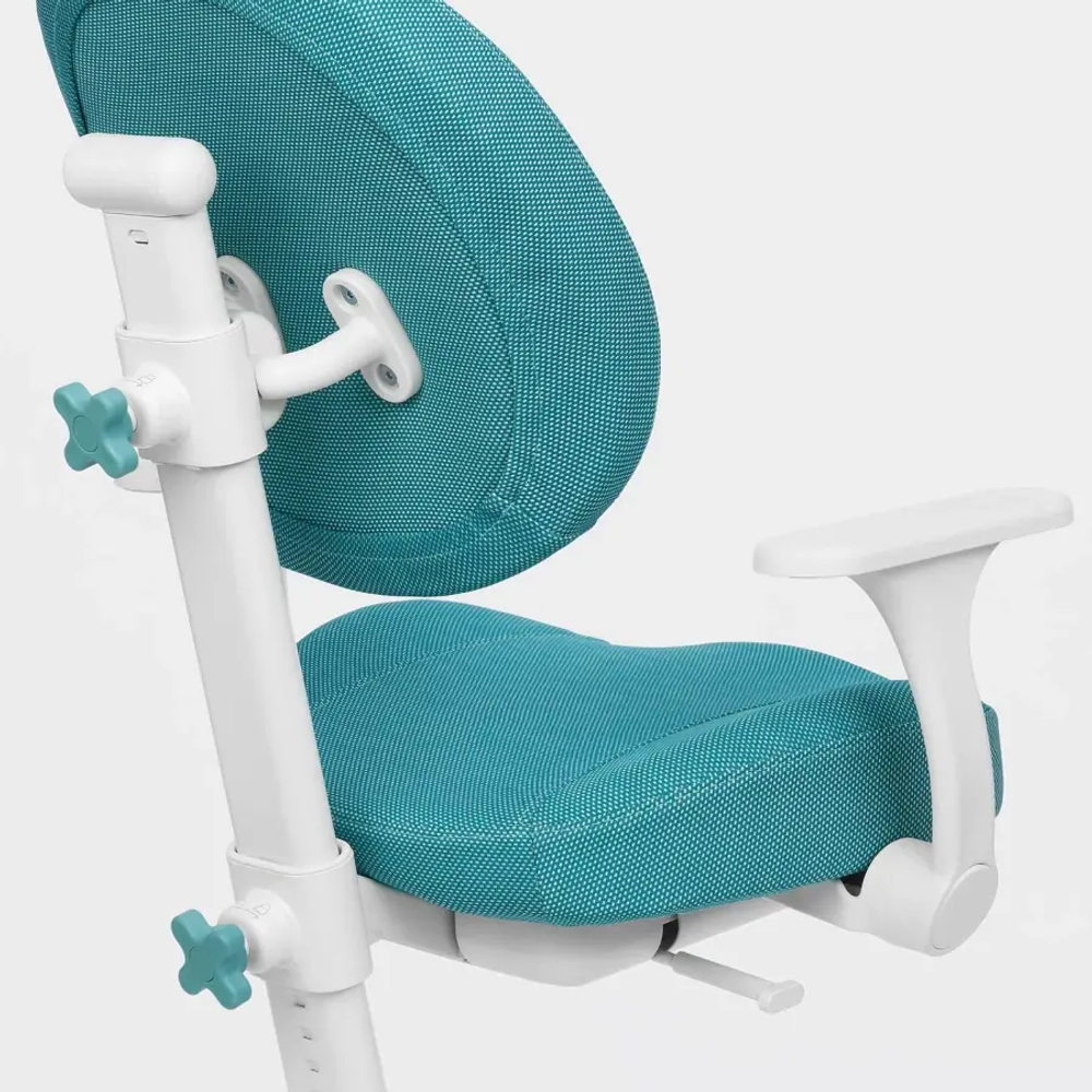 Стул детский - IKEA GUNRIK/ГУНРИК ИКЕА , 102х58 см, белый/голубой