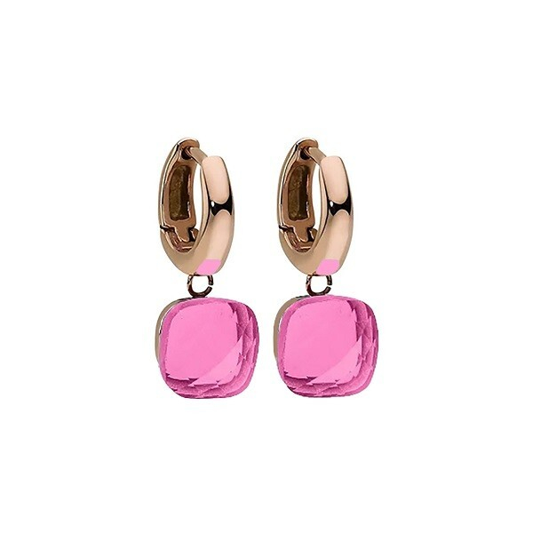 Серьги Qudo Firenze light fuchsia 300305 R/RG