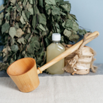 Ковш для подачи пара в бане из сибирского кедра. BK13