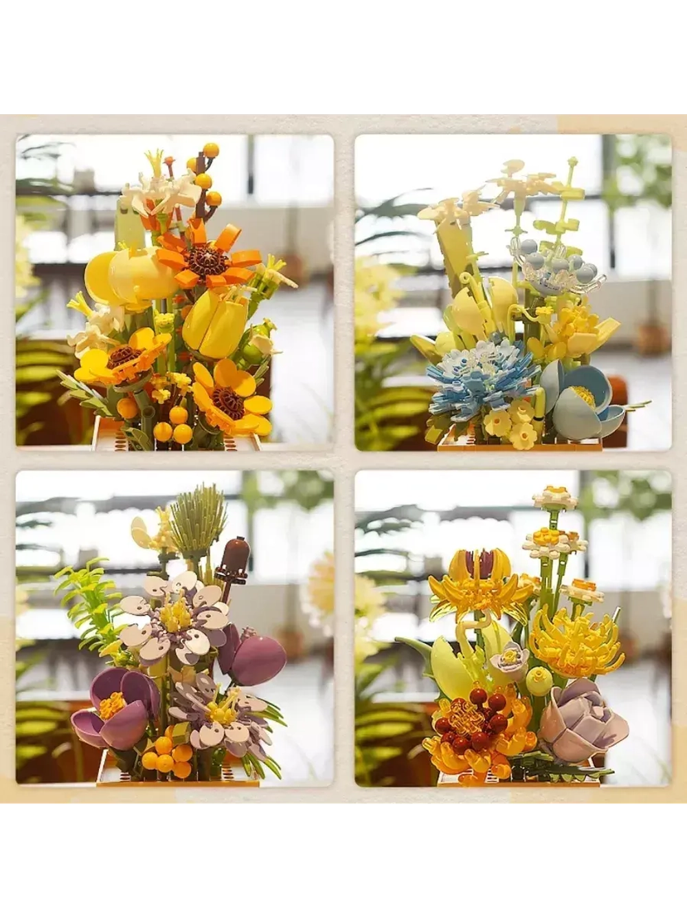 Конструктор Цветы Летняя композиция 332 детали