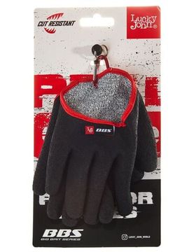 Перчатки Lucky John BBS обрезиненные для захвата рыбы