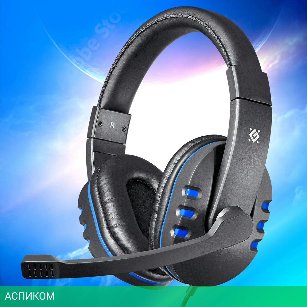 Наушники Defender Gaming Warhead G-160 Black/Blue (64118)