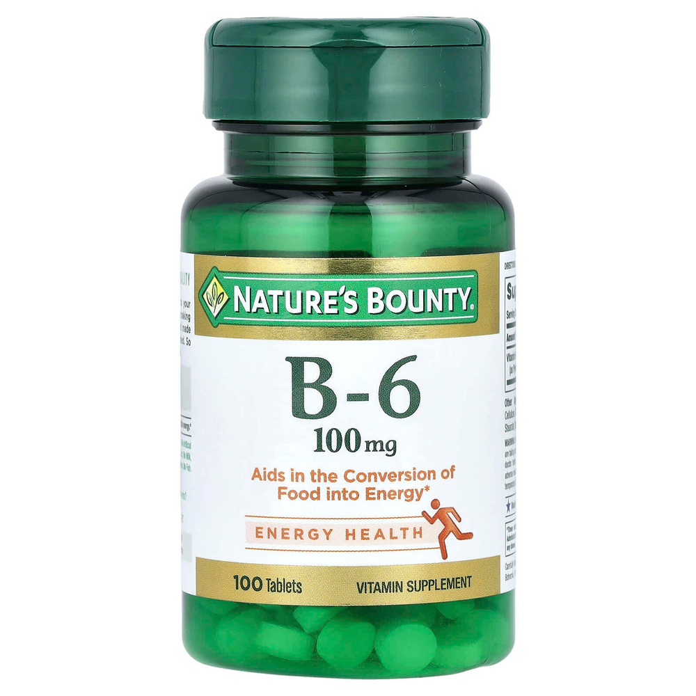 Nature's Bounty, Витамин B-6, 100 мг, 100 таблеток