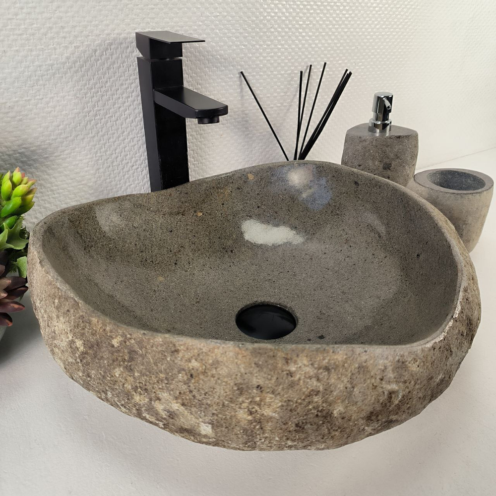 Раковина из речного камня RS-65418 43*41*14 0861