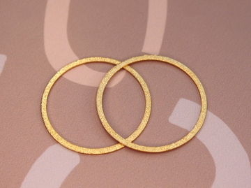 Кольцо блестящее 40х2 мм золото