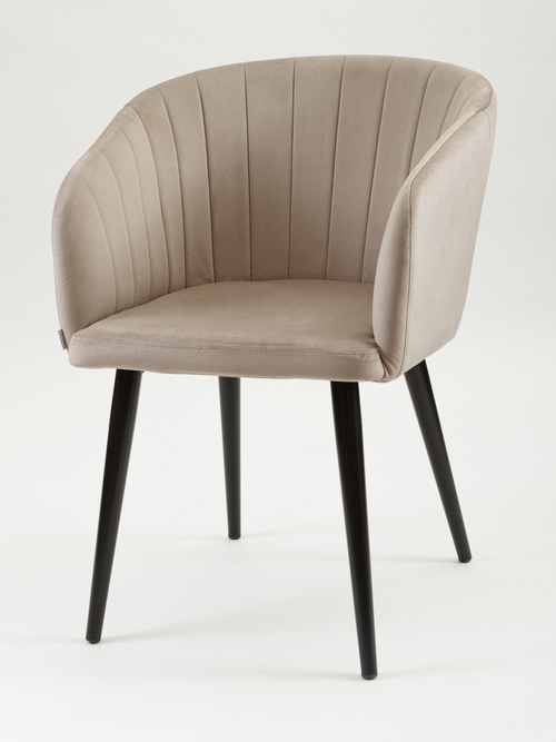 Стул MyFar Фредерик серо-бежевый велюр MF1042-1