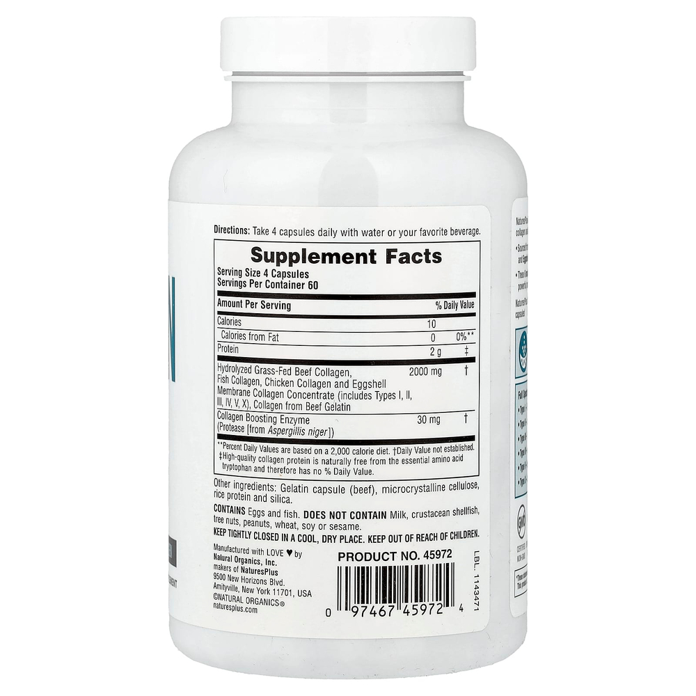 NaturesPlus, Коллагеновые пептиды, 240 капсул