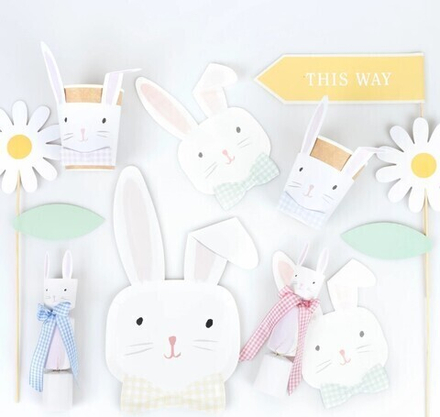 Тарелки в форме кролика с ушками 8 шт. (2025)