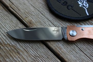 Складной нож Boker 01BO852 Atlas Copper c клинком из стали Sandvik™ 12С27, рукоять медь