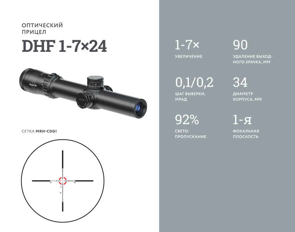 Оптический прицел DHF 1-7×24