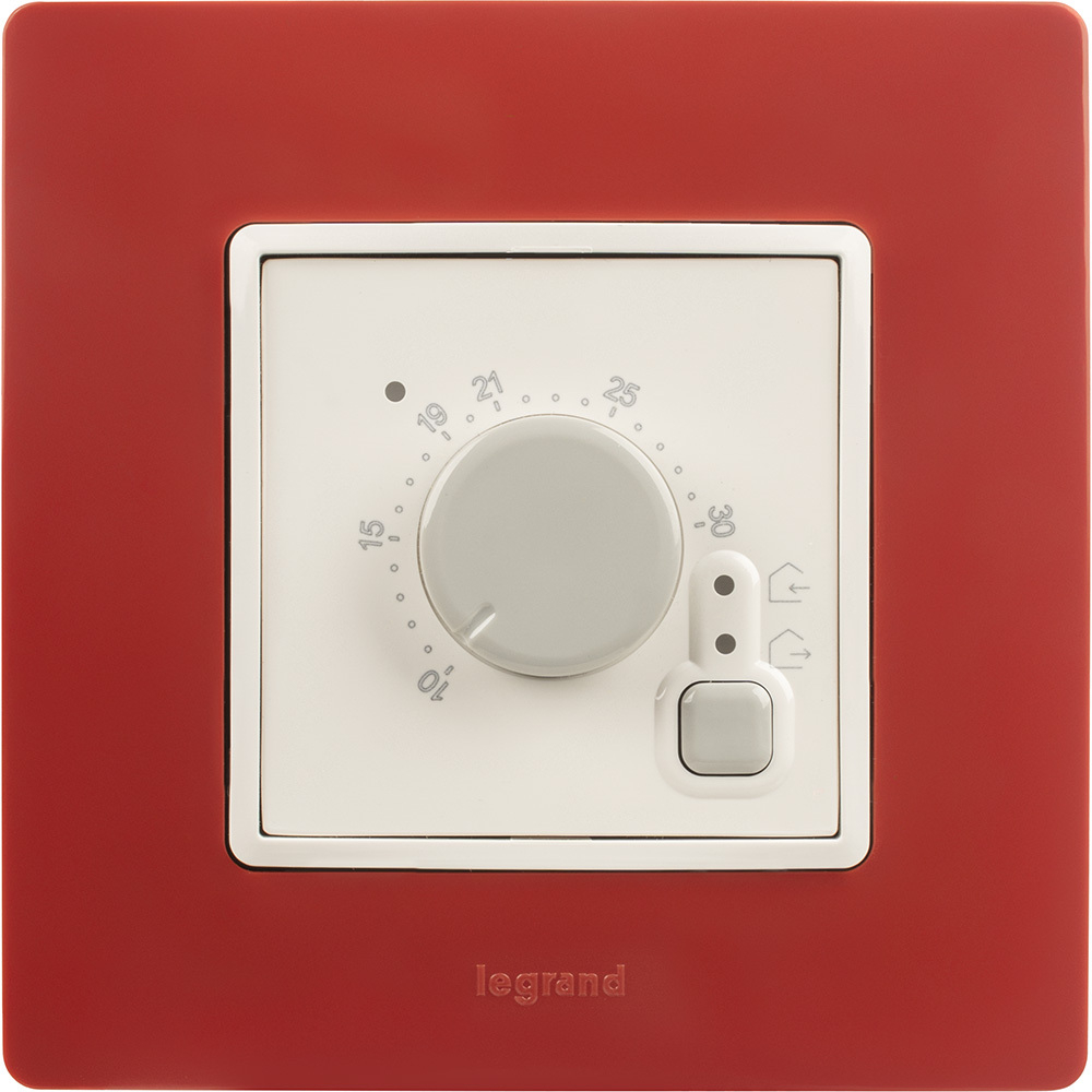 Терморегулятор для тёплого пола с внешним датчиком в комплекте 16А 230В - белый ETIKA Legrand