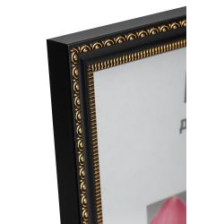 Фоторамка FA Кружево 15х21 пластиковая со стеклом чёрный | FA фототовары