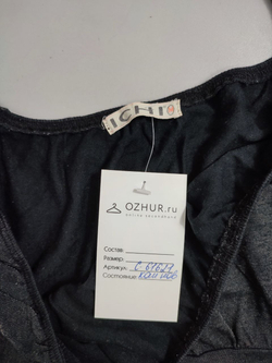 Блуза Ichi черная блестящая 46 размер