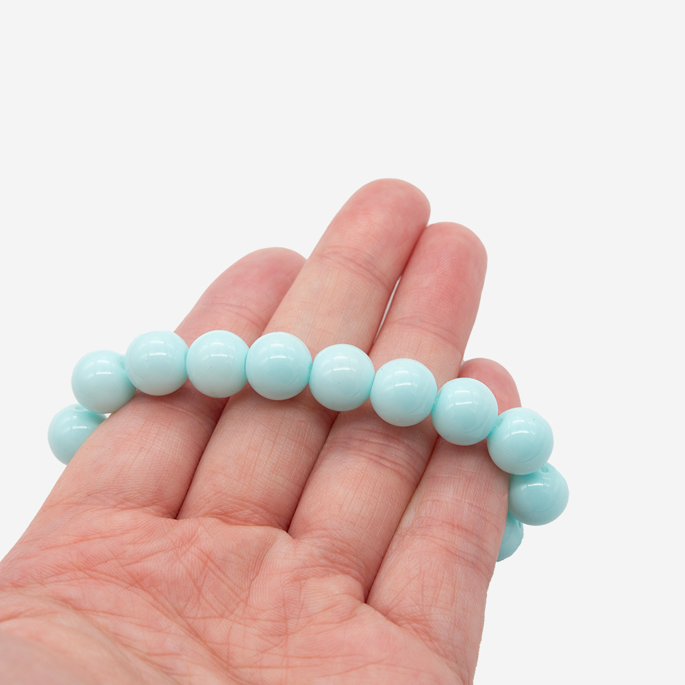 Хрустальный жемчуг, оттенок "Мятный макарун", шар 10мм