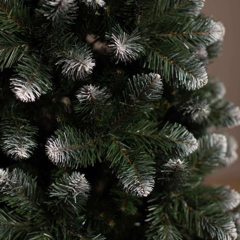 Искусственная елка Новогодняя с инеем 1,5 м. пленка ПВХ