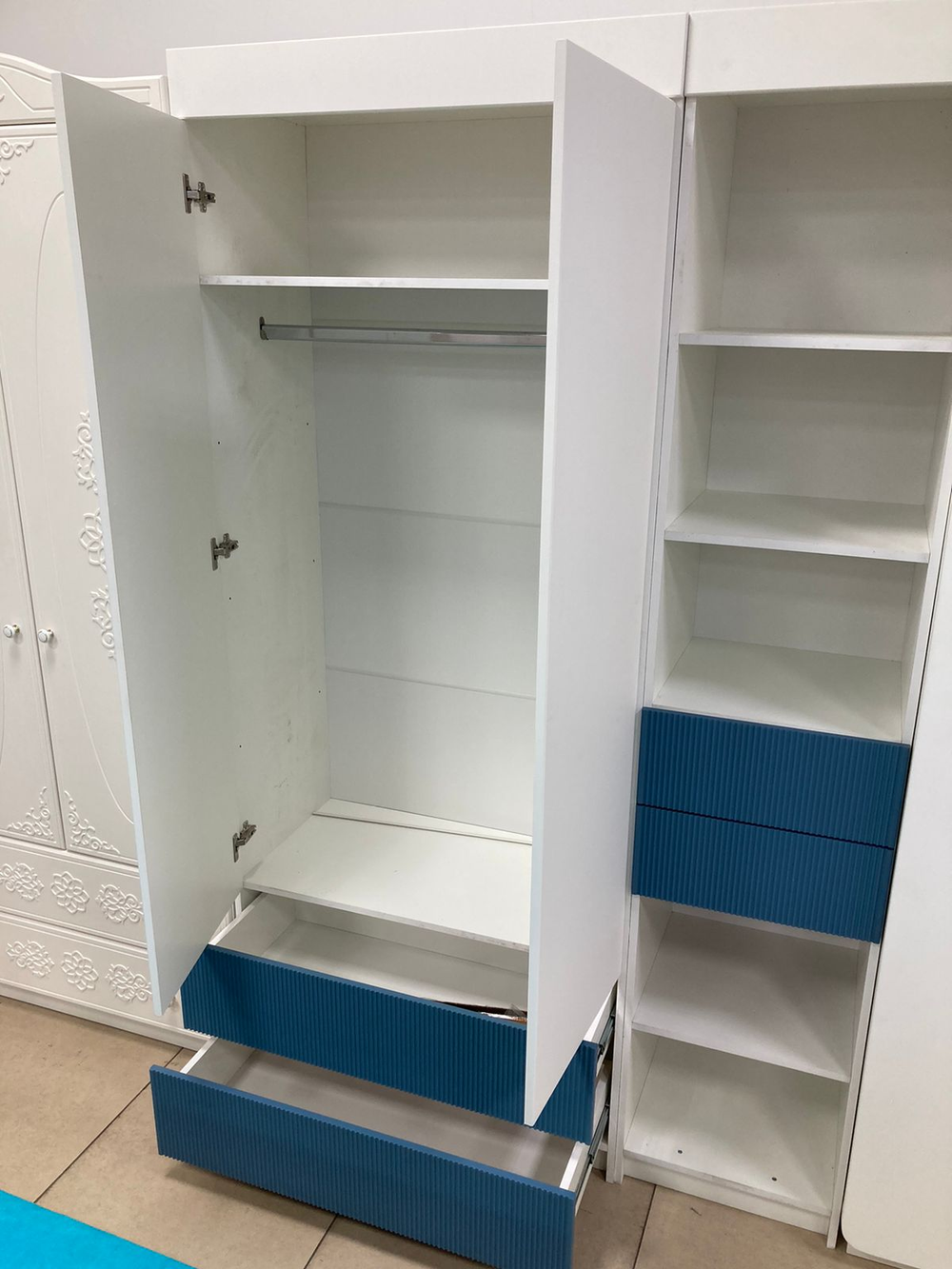 Шкаф ШД 900.1 Лавис Лазурь софт