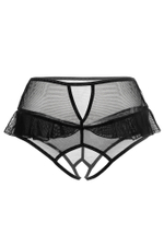 Эротические трусики с высокой посадкой Lana черные 50-52