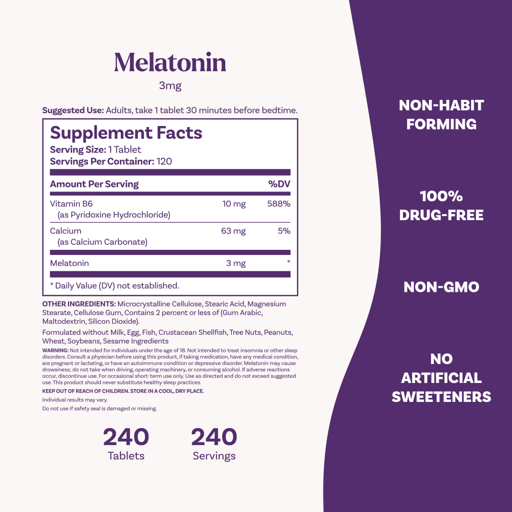 Natrol, Мелатонин, 3 мг, 240 таблеток
