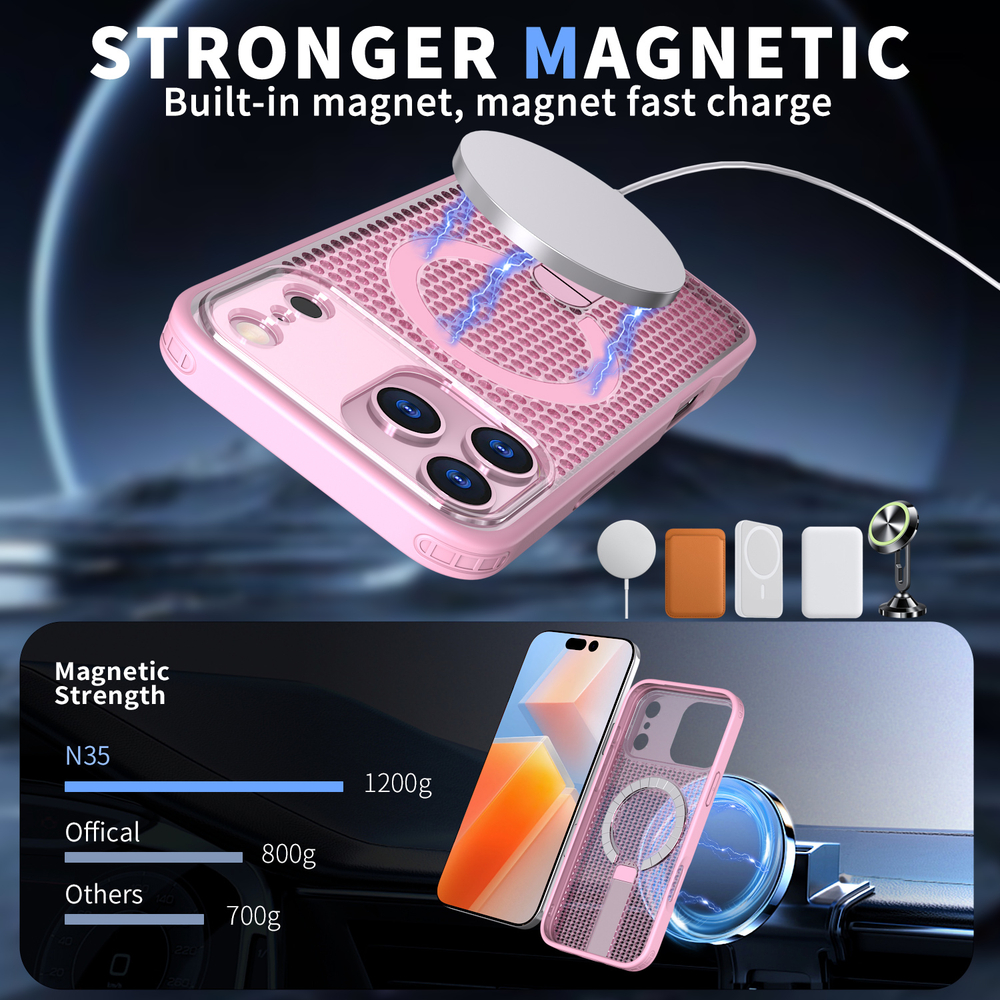Прозрачный чехол Mesh Pro Magnetic Case для iPhone 17 Pro Max