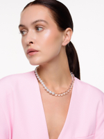 Чокер "Bubble" с горным хрусталем и перламутром Silver