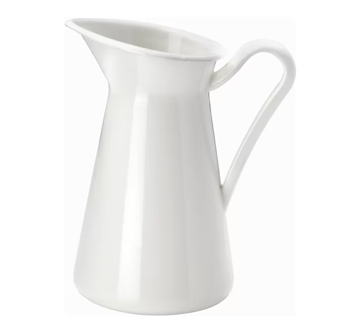 СОККЕРЭРТ SOCKERART Кувшин 22 см, белый, эмалированная сталь