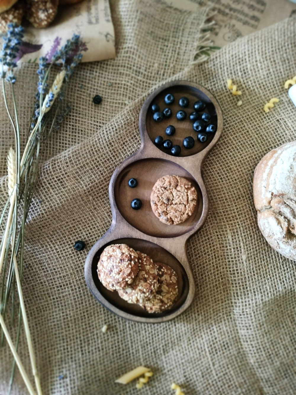 Менажница деревянная для подачи блюд и закусок "АЗИЯ"