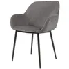 Стул Konna темно-серый меховой шенилл