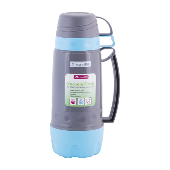 Термос 1 л. со стеклянной колбой Kamille KM 2080 пластиковый корпус