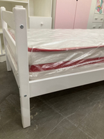 Кровать Сонечка Массив одноярусная белый 800*1900