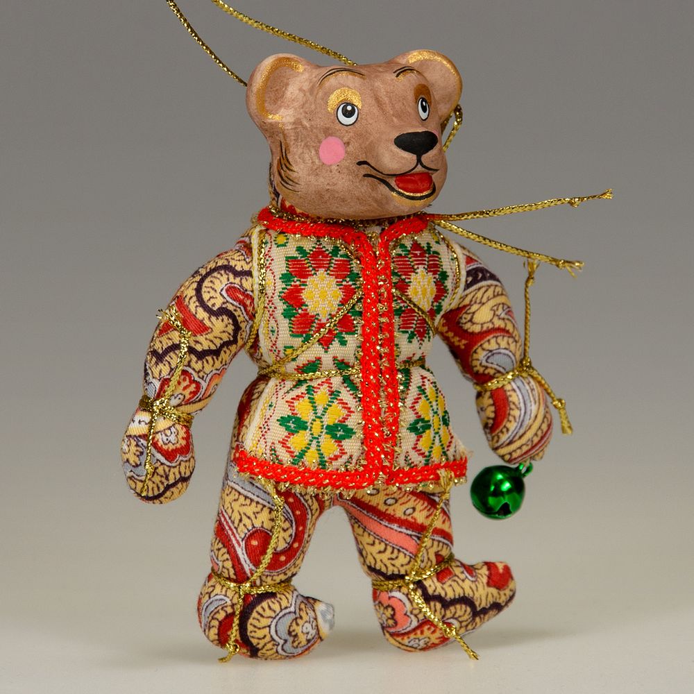 Ёлочная игрушка Медвежонок в жилетке