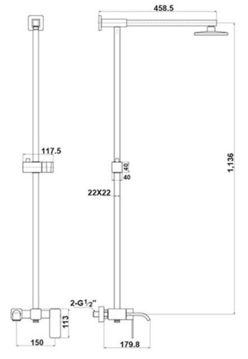 Душевая стойка Timo Selene SX-1013/00 chrome, хром