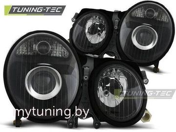 Передние фары black для Mercedes E W210 рест