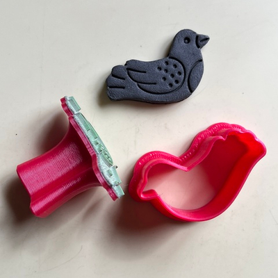 Штамп с вырубкой «Птичка №2»