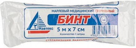Бинт 5х7 стер. марлевый пл. 27г/м2, арт.6498/21,  ТДЛ (600)