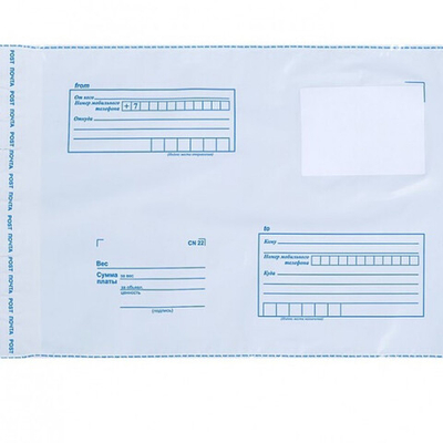 Почтовый пакет 229*324 мм с логотипом Почта России