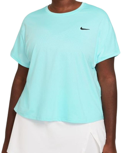 Женская теннисная футболка Nike Court Dri-Fit Victory Top SS Plus Line W - copa/black