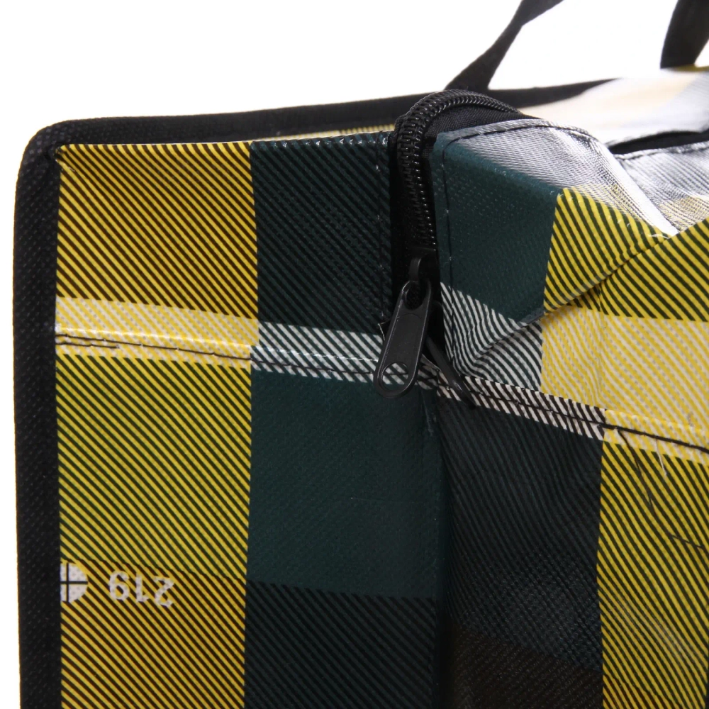 Сумка хозяйственная с внешним карманом « БАУЛ», цвет жёлтый/чёрный, 60*45*20см / до 11кг