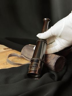 Nautical Подзорная труба в кожаном футляре
