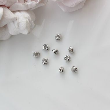 Бусина разделитель (спейсер), 2*4 мм, родий, 10 штук. Р032