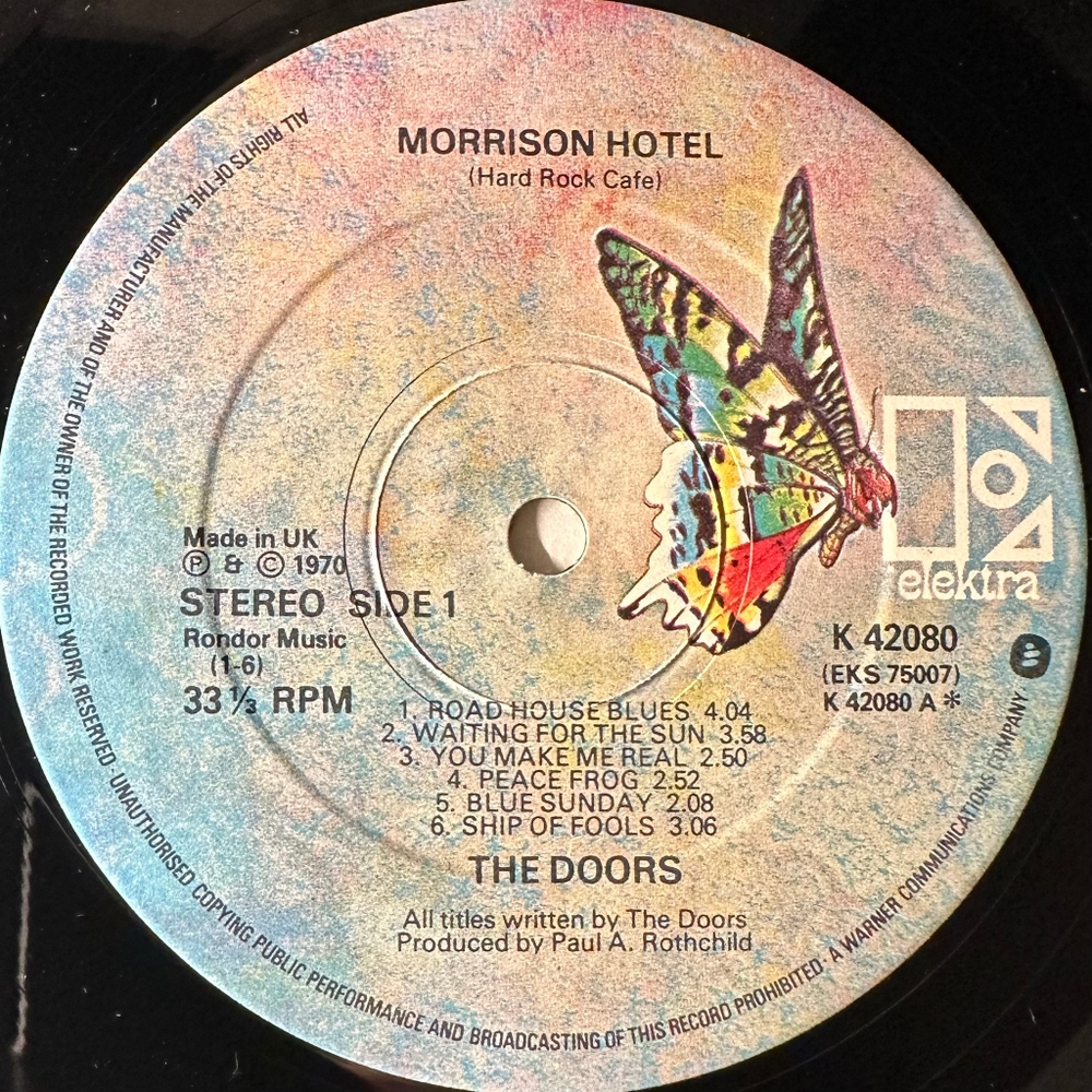 The Doors ‎– Morrison Hotel (Англия 1976г.)