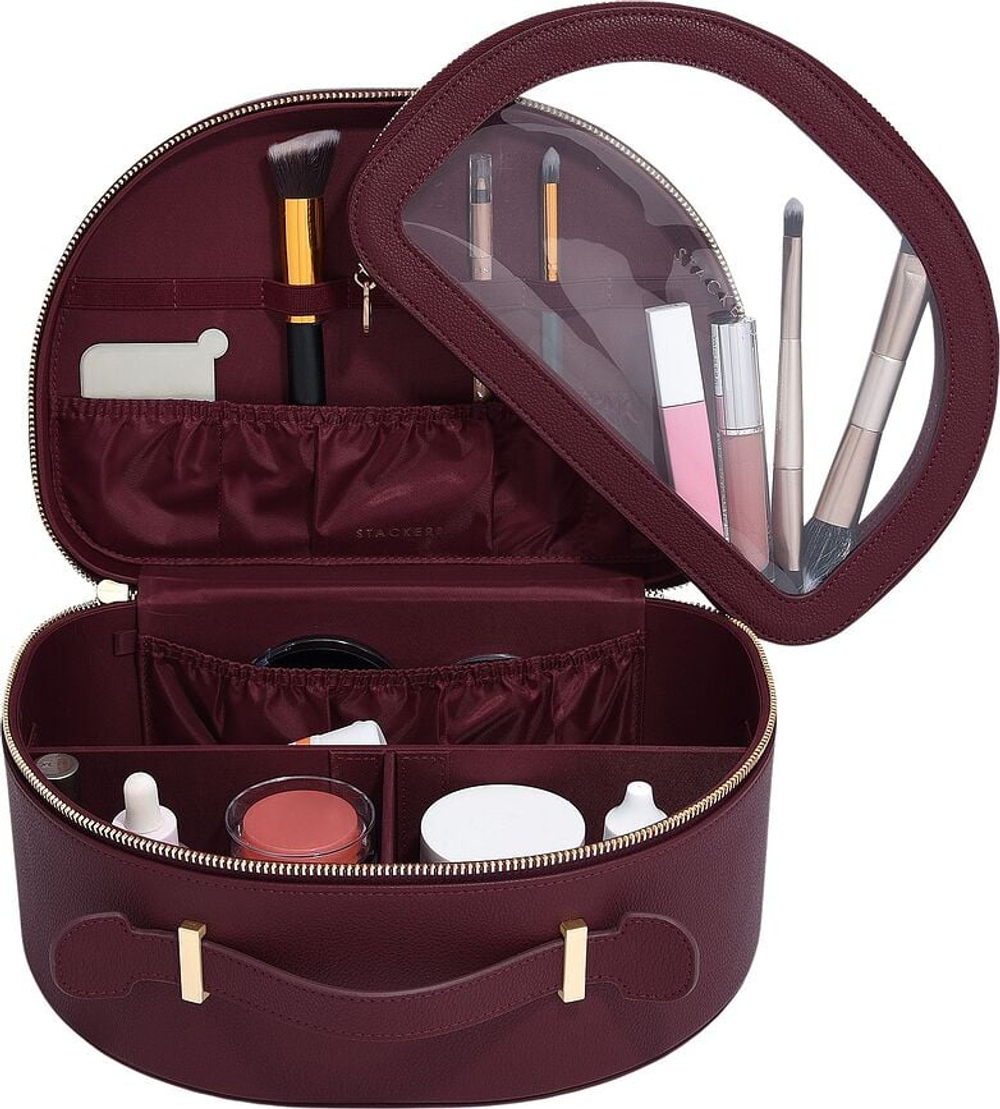 Косметичка Stackers Vanity, красная, экокожа