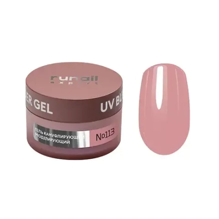 Runail Expert Гель моделирующий UV BUILDER GEL №113 розово-персиковый, 15г банка