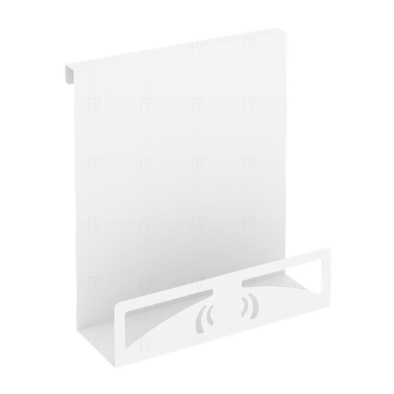 Навесной лоток для бумаг вертикальный узкий MAN-22 Металл Белый 230*100*250